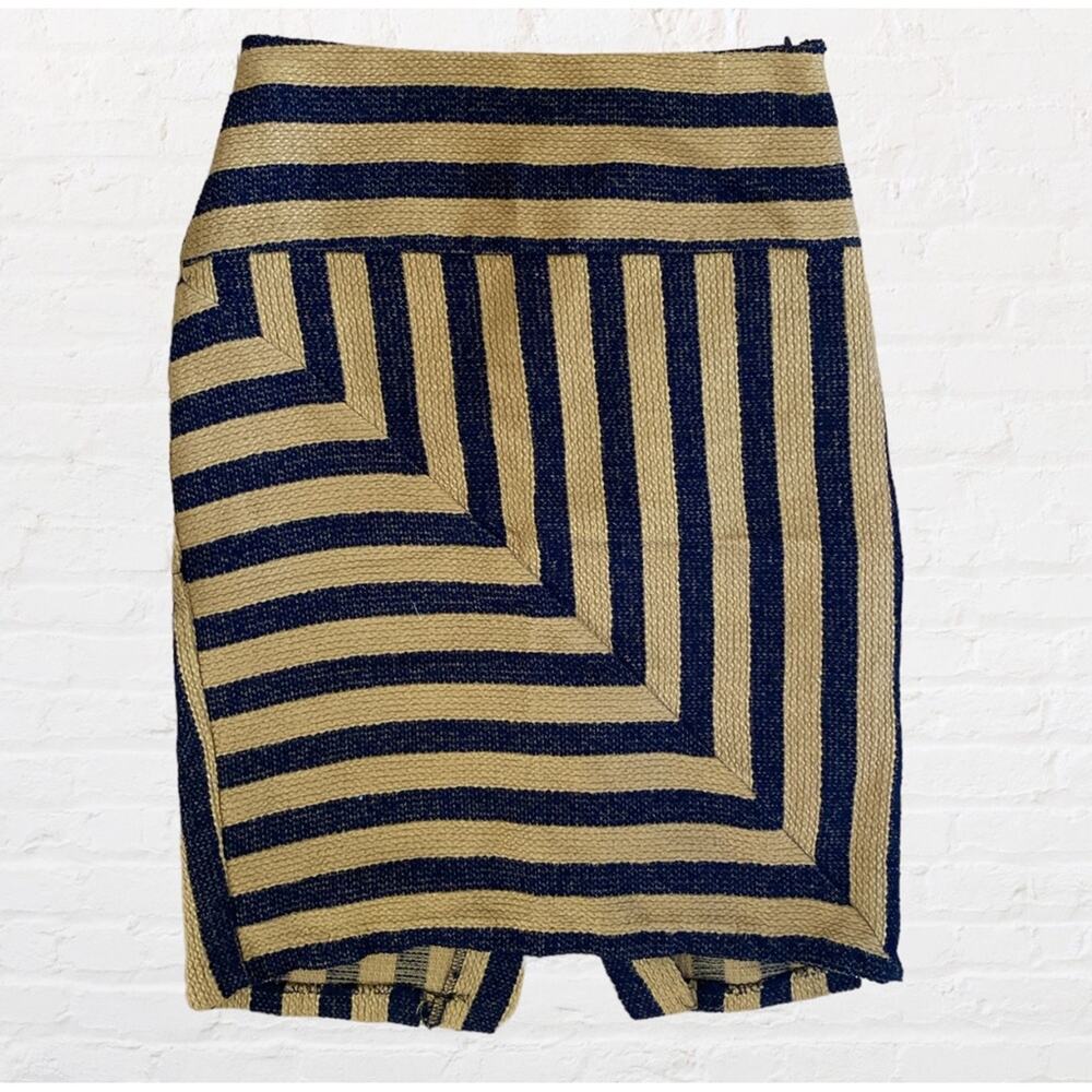 Anthropologie Eva Franco Angler striped woven pencil skirt